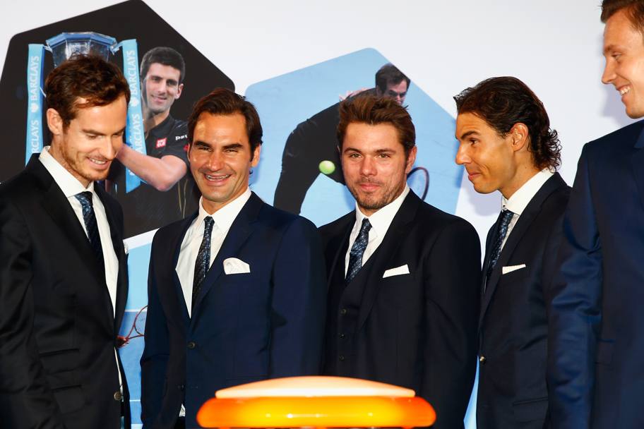 Andy Murray, Roger Federer, Stan Wawrinka, Rafael Nadal e Tomas Berdych testimonial dell&#39;app Vixel (Getty Images)